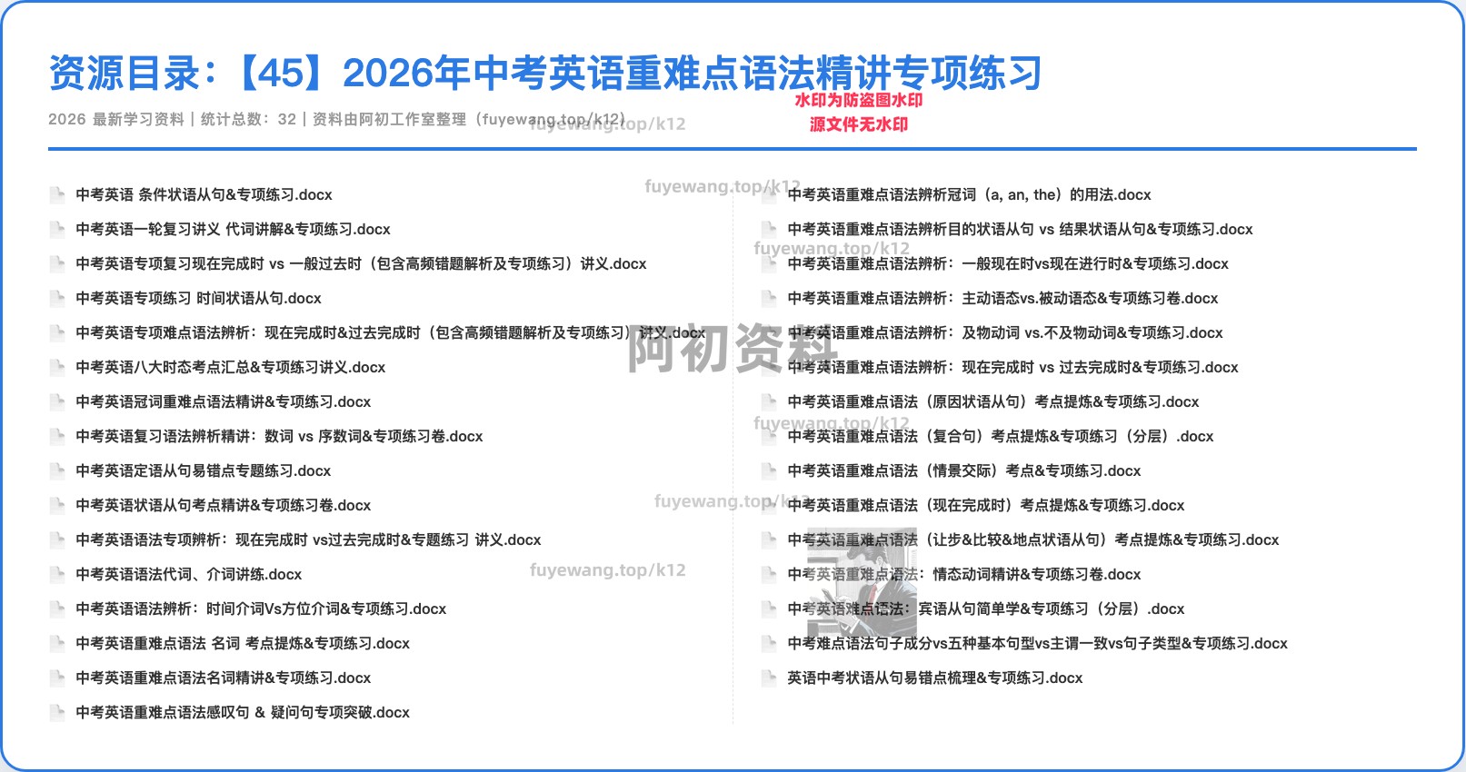 图片[40]-2026中考英语专项复习-阿初