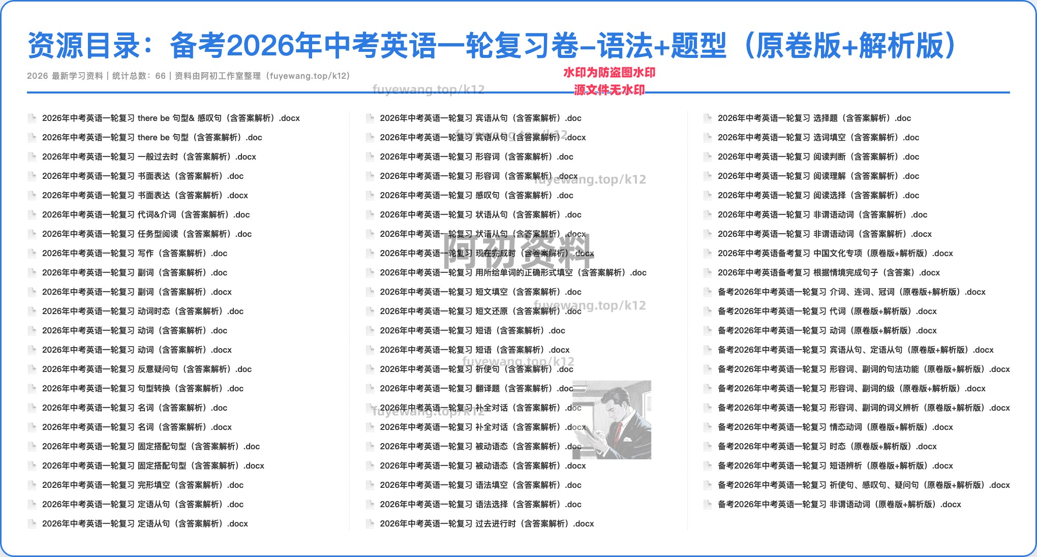 图片[5]-2026中考英语总复习（包含一轮、二轮、专项以及赠送历年中考资料）-阿初