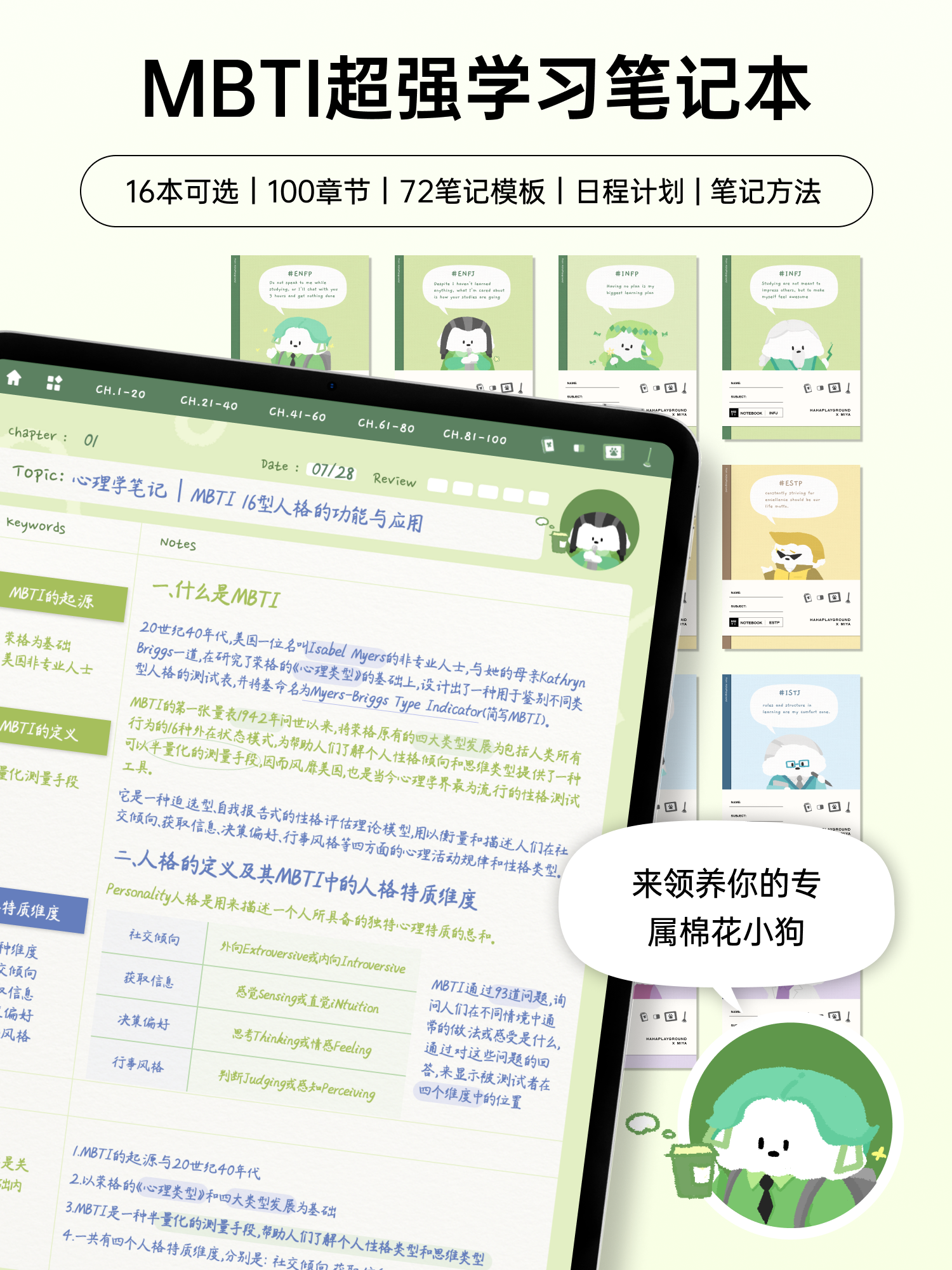 图片[11]-MBTI可爱风学习笔记规划本goodnotes手帐素材|电子资源模板