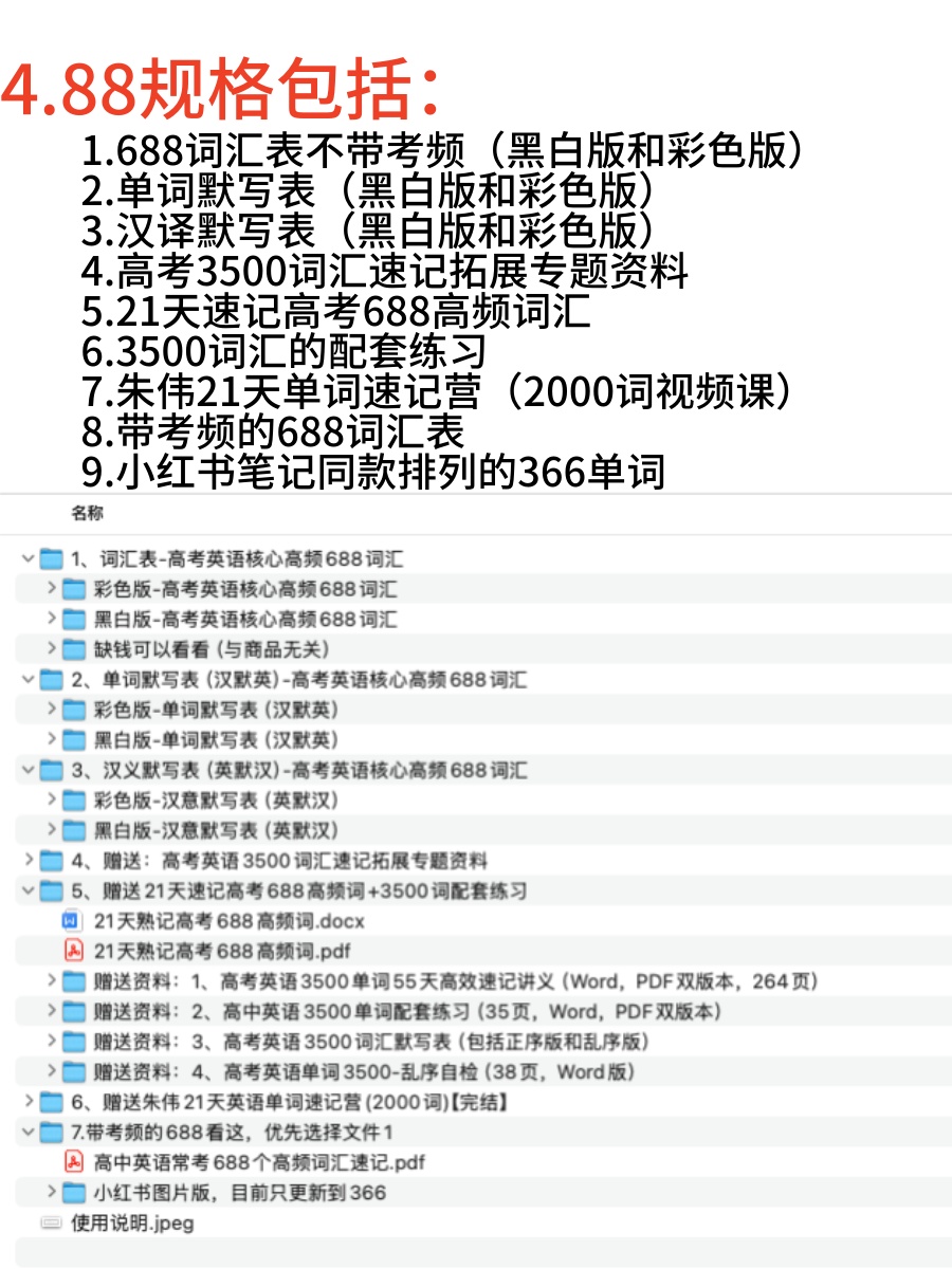 图片[2]-高中英语688高频词汇电子资源模板