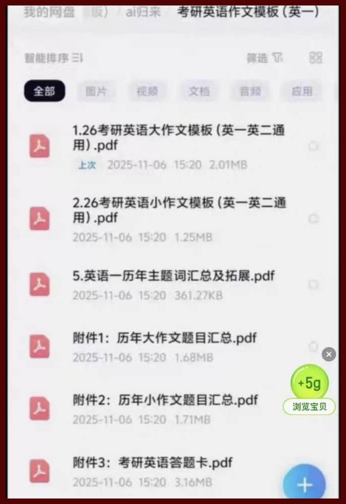 图片[2]-26年英语一英二全套|大作文+小作文模板+历年主题词汇+答题卡