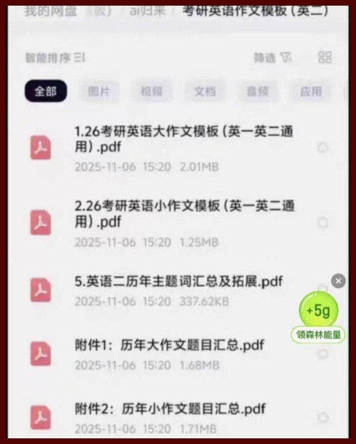 图片[3]-26年英语一英二全套|大作文+小作文模板+历年主题词汇+答题卡