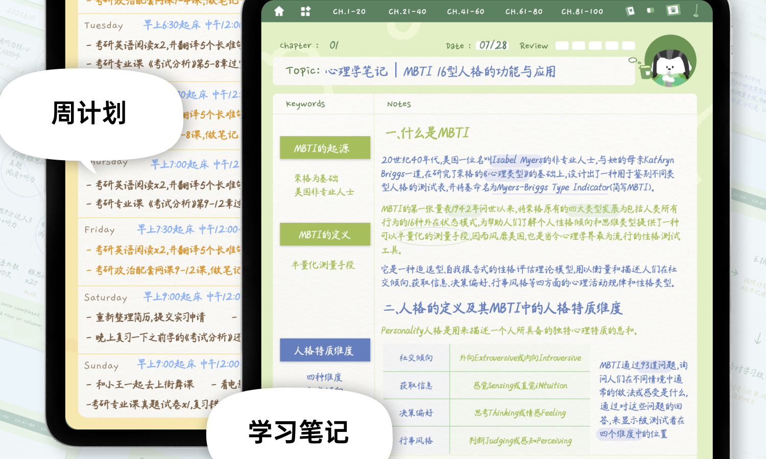 图片[31]-MBTI可爱风学习笔记规划本goodnotes手帐素材|电子资源模板